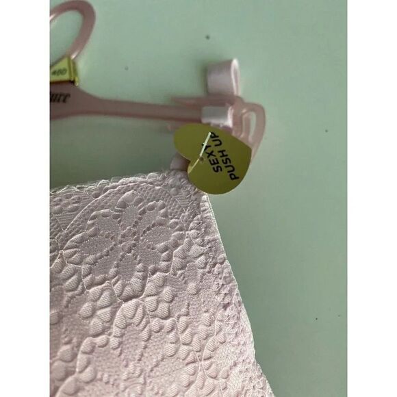 Juicy Couture Sexy Push Up Bra Sz 40D Parfait Pink Underwire JC6914D Lace NEW - Picture 3 of 9